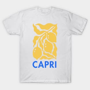 Capri Italy Citrus Matisse Style Art Travel T-Shirt
